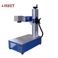 Machine de gravure et de marquage au laser fibre CNC portable de bureau mini 110x110mm haute précision pour métal/acier/aluminium DXF/BMP/AI/PLT