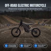 Moto électrique tout-terrain 6KW Pro MX avec moteur de crête 6KW et contrôleur FOC de 2,5KW pour le gravier et le service