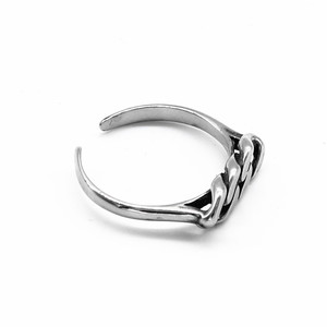 yunnique Stainless Steel <b>Open</b> <b>Ring</b> Twisted Chain Design Minimalist Jewelry Gift for Women Men Fashion <b>Rings</b> - Product Image 5