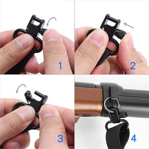 편안한 건 슬링 스트랩이있는 2 포인트 네오프렌 사냥 탄약 쉘 홀더 총알 카트리지 홀스터 스트랩 건 카트리지 벨트 - Product Image 4