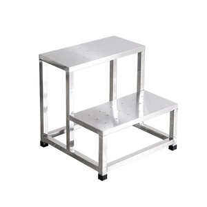 Promotion Stainless Steel <b>Step</b> Stool Double Layer 120kg Load Capacity Industrial Workshop Use - Product Image 1