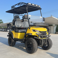 Ventes directes d'usine Voiturette de golf tout-terrain électrique 4 places Voiturettes de golf touristiques équipées d'une batterie au lithium 72V