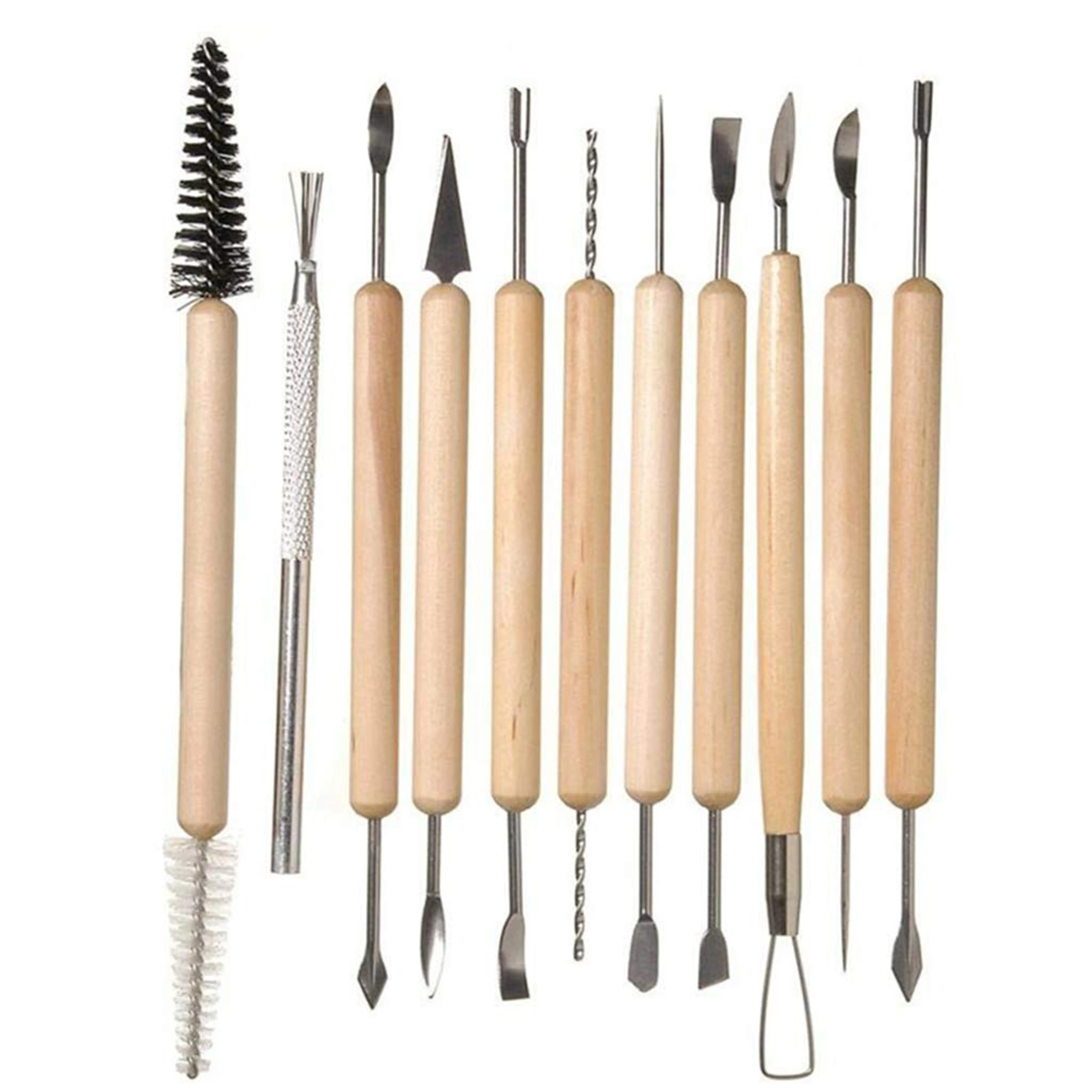 11pcs Clay Sculpting Kit Sculpt Smoothing Wax Carving Pottery Ceramic Tools Polymer Shapers Modeling Tool For Art Supplies