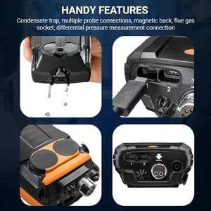 Testo 300 yanma analiz HVAC kiti yazıcı baca gazı taslak test CO metre dokunmatik ekran doğal gaz kaçak algılama 1 yıl - Product Image 3