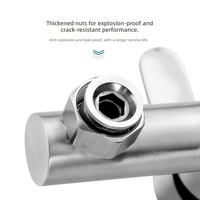 Système de douche pluie mural en acier inoxydable 304 à trois jets avec mitigeur de douche à main, design moderne pour salle de bain