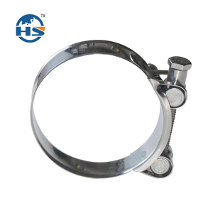Single <b>T</b>-<b>bolts</b> Galvanized Steel Super Power Hose Clamp Industrial Grade Stainless Steel Abrazadera - Product Image 1
