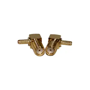 Manufacturer Supply SMA-KW1.5 RF Connector Copper Gold Plated Right Angle SMA Female Connector For RG316 RG174 Cable Assemblies