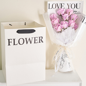 Ammy 11 Rosa Flores Artificiales Ramo Venta Caliente Conservado Navidad Día de San Valentín Envoltura de Regalo Graduación Día DE LA Madre - Product Image 1