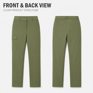 <span class=keywords><strong>Pantaloni</strong></span> Lunghi da Golf Personalizzati per <span class=keywords><strong>Donna</strong></span> <span class=keywords><strong>con</strong></span> Tasche <span class=keywords><strong>Laterali</strong></span> e <span class=keywords><strong>Bottoni</strong></span>, Asciugatura Rapida, Elasticizzati, <span class=keywords><strong>con</strong></span> Passanti per Cintura, per Allenamento Quotidiano - Product Image 3