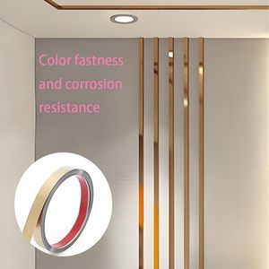 Peel và Stick thép không gỉ vàng Tường đúc TRIM, thiết kế tự dính TRIM cho trần, khung gương và nhà DIY - Product Image 4