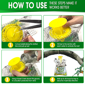 Trappola per mosche all'aperto per Patio da 40g borse esche grandi usa e getta appese insetti tutte le mosche di sporcizia Killer controllo degli insetti che respingono i parassiti - Product Image 5