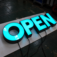 Enseigne de magasin personnalisée avec design LED, enseigne de magasin de chaussures, enseigne lumineuse LED, lettres métalliques avec grande lumière LED pour restaurant