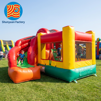 Château gonflable personnalisé avec toboggan, structure de saut gonflable en PVC, château gonflable rebondissant pour la location et les jeux