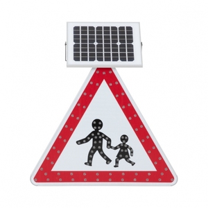 Safety Warning Crosswalk IP65 Waterproof Traffic <strong>signal</strong> Flashing Light Road Crossing Signage Solar Powered Led <strong>Pedestrian</strong> Signs - Product Image 5