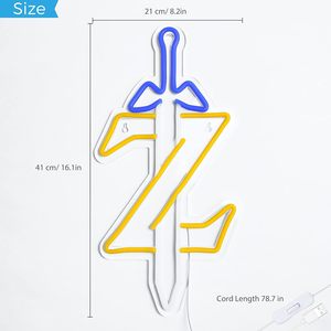 Legend Zelda Neon Sword LED Display - 3D Anime Wall Lamp for Gaming Bar Themed Commercial Signage - Product Image 2