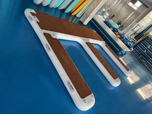 Plate-forme de ponton gonflable de quai flottant de bonne qualité pour le <span class=keywords><strong>jeu</strong></span> d'eau pour le stationnement de bateau de jet ski - Product Image 4