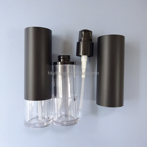 Transparent Acrylic Airless <b>Pump</b> <b>Bottle</b> 30ml Cosmetic Cylinder Shape Black Cap for Essence Lotion Foundation Packaging - Product Image 6