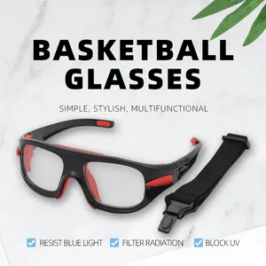 <span class=keywords><strong>Lunettes</strong></span> de sport unisexes anti-collision et anti-explosion pour basketball, <span class=keywords><strong>lunettes</strong></span> de football d'extérieur, monture optique avec sangle - Product Image 1
