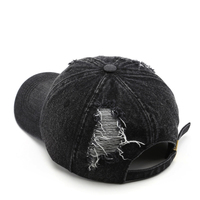 Gorra de Béisbol Casual de Mezclilla Desgastada con Logotipo Bordado Personalizado para Hombre y Mujer