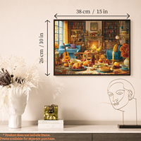 Puzzle sur mesure 1000 pièces Scène Familiale Accueillante en Carton Gris, Découpé à l'Heidelberg, Affiche Grand Format avec Dos Zoné, Finition Mate et Vernis Protecteur