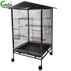 <span class=keywords><strong>Jaula</strong></span> de Lujo Grande de Metal Negro con 4 Ruedas <span class=keywords><strong>para</strong></span> Loros, Canarios, Guacamayos y Periquitos, Venta al por Mayor - Product Image 1