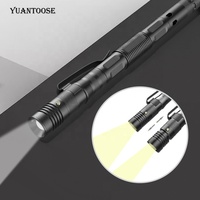 Kit de survie professionnel en randonnée, stylo tactique multifonctionnel d'auto-défense en plein air avec lumière Led