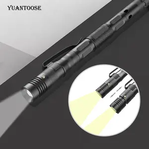 Professional Hiking Survival Kit Outdoor Self Defense Multifunctional Tactical Pen With Led Light