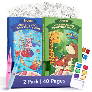 كتاب رسم وتلوين مائي محمول من جويكات، الأكثر مبيعًا، مع لوحة ألوان مائية ومجموعة أدوات رسم - Product Image 6