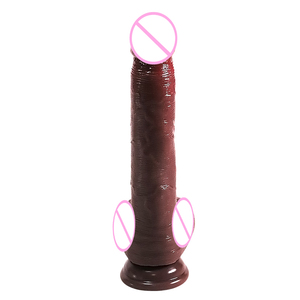 Prix de gros Sey Toys Dildo sexuel pour adultes en silicone liquide, PVC/ABS, souple, noir et violet, produit sexuel pour clitoris avec ventouse - Product Image 2