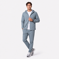 Ensemble de survêtement 2 pièces pour homme, coupe-vent et pantalon technique, personnalisable avec logo, léger, durable, soyeux et respirant, vente en gros