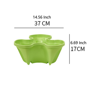Macetas apilables de plástico duradero de varios niveles de 3o 4 pétalos, macetas de verduras y hierbas de fresa, jardín Vertical <span class=keywords><strong>para</strong></span> interiores y exteriores - Product Image 4