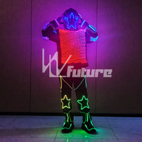 Costumes, coiffes et combinaisons de robots lumineux à LED pleine couleur – Tenues phosphorescentes accrocheuses pour fêtes, spectacles et événements d'Halloween