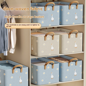 Caja de almacenamiento de ropa de gran capacidad para el hogar, contenedores de almacenamiento plegables ligeros apilables con doble ASA - Product Image 3
