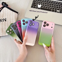 Coque de téléphone PC ultra-fine et rafraîchissante pour 17 Pro Max, design premium, protection anti-chute, design color-block