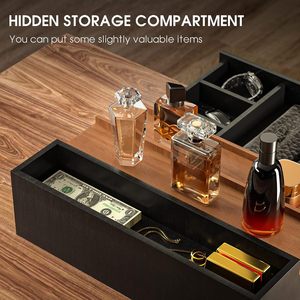 Caja de almacenamiento de cosméticos de madera, estante de exhibición de <span class=keywords><strong>Perfume</strong></span> con cajón, capa oculta, lápiz labial para el hogar/centro comercial, caja de almacenamiento de escalera de sombra de ojos - Product Image 5