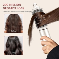 Brosse à air chaud 5 en 1 multi-styler, sèche-cheveux professionnel à ions négatifs, brosse lissante, boucleur, outils de coiffage