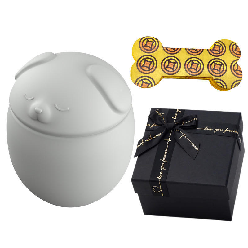 Modern Silicone Pet Memorial Urn for Dogs Cats - Eco-Friendly Waterproof Coffin Storage Box | Fangfe