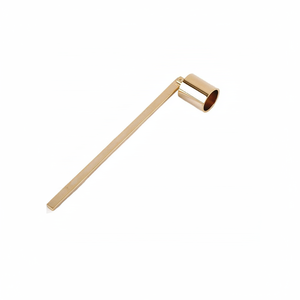 Abatidor de velas de Metal curvo Vintage de lujo simple, linterna de acero dorado hecha a mano, decoración del hogar, jardín personalizado de Navidad - Product Image 1