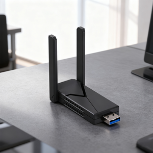 อะแดปเตอร์3.0 Wi-Fi 6E USB, Tri-band 5400Mbps (2.4G/5.8G/6GHz), เสาอากาศ3dBi, ไดรเวอร์ฟรีสำหรับ <span class=keywords><strong>Windows</strong></span> <span class=keywords><strong>10</strong></span>/11อะแดปเตอร์ <span class=keywords><strong>WiFi</strong></span> - Product Image 1