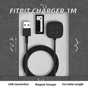 磁気充電ケーブル 1m スマートウォッチ用 <span class=keywords><strong>Fitbit</strong></span> <span class=keywords><strong>Versa</strong></span> <span class=keywords><strong>3</strong></span> および <span class=keywords><strong>Fitbit</strong></span> Sense 多用途スマートウォッチ充電ケーブル - Product Image 2