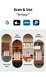 Estación de carga de teléfonos, carga rápida, estación de <span class=keywords><strong>alquiler</strong></span> de baterías externas con 8 ranuras para móviles y teléfonos. - Product Image 5