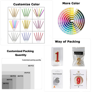 KLS 3 pz candele per torta di <span class=keywords><strong>compleanno</strong></span> a forma di coda di colore sfumato per decorazioni per feste a tema oceano di fascia alta - Product Image 5