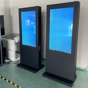 Quảng Cáo kép người chơi ảnh ngoài trời kiosk với dọc <span class=keywords><strong>LCD</strong></span> microphone và máy ảnh cho thang máy và giáo dục sử dụng - Product Image 2