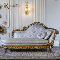 Chaise longue élégante de style royal américain classique, de haute qualité, romantique, de loisirs, rétro