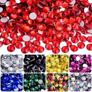 Strass personnalisés OLeeya en gros, strass à dos plat en verre cristal non thermocollants pour accessoires de bikini pour femmes - Product Image 1
