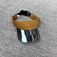 Gorra Visera Solar Blanca y Negra con Protección UV, Visera Rígida Tipo Flapper para Yoga