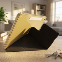 Étui de protection magnétique pliable en Y pour tablette, coque arrière transparente, support multi-angles pour tous les modèles d'iPad