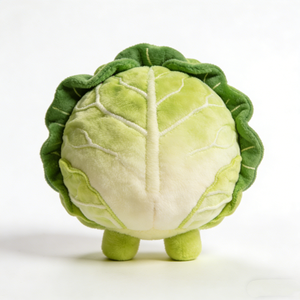 Cojín de peluche personalizado, pequeño, redondeado, verde claro, con pies de felpa en la parte inferior, ultra suave, esponjoso, aterciopelado, con diseño de hojas de vegetales. - Product Image 3