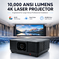 Projecteur laser 4K grand écran de 30 à 500 pouces avec haut-parleurs intégrés, 10 000 lumens ANSI pour les expositions muséales et les auditoriums