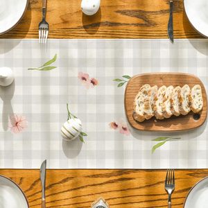 New Easter Bunny Easter Kitchen Saisonale Frühlings dekor Tischdecke Happy Easter Eggs Rabbit Floral Tisch dekoration - Product Image 5